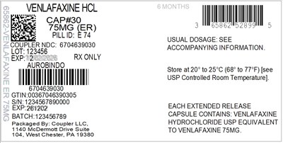 Label (65862 528 99 Venlafaxine Er 75mg 67046 390 30)